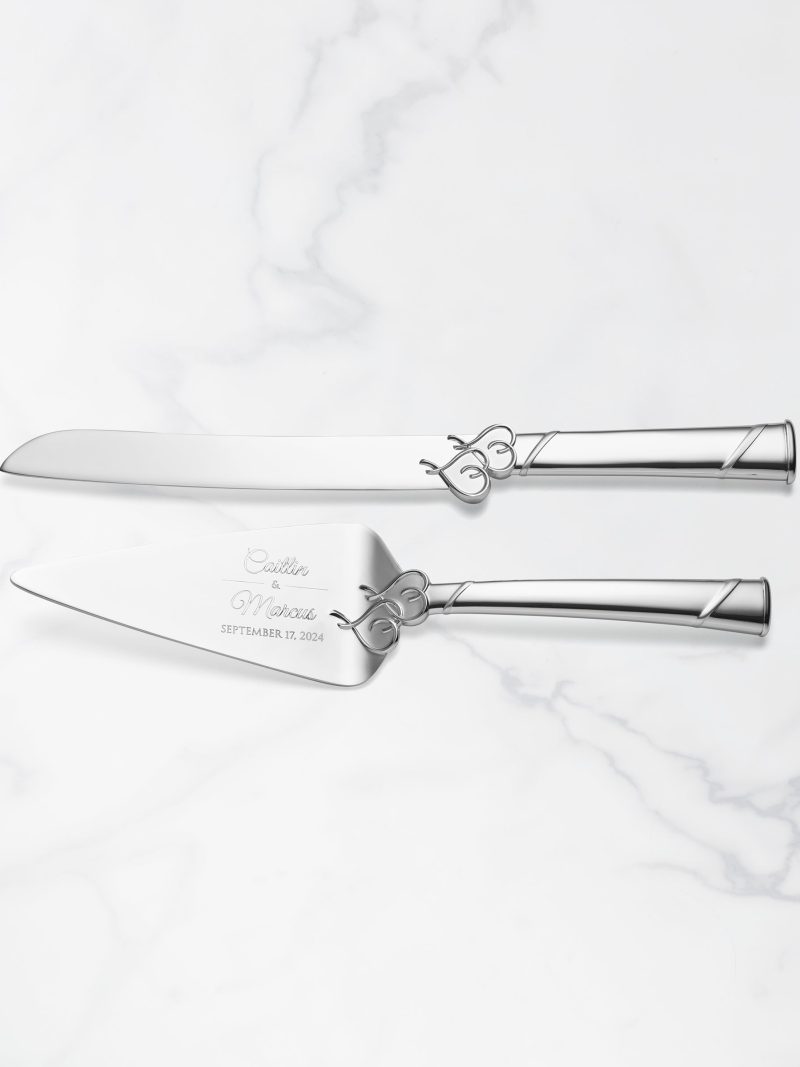 Personalized True Love 2-Piece Cake Knife & Server Set