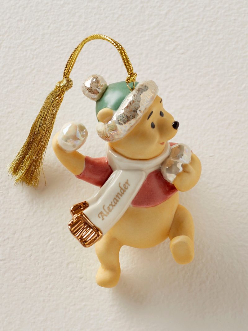 Personalized Pooh's Winter Fun Ornament